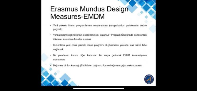 Aü’de Erasmus Mundus Projeleri İçin Webinar