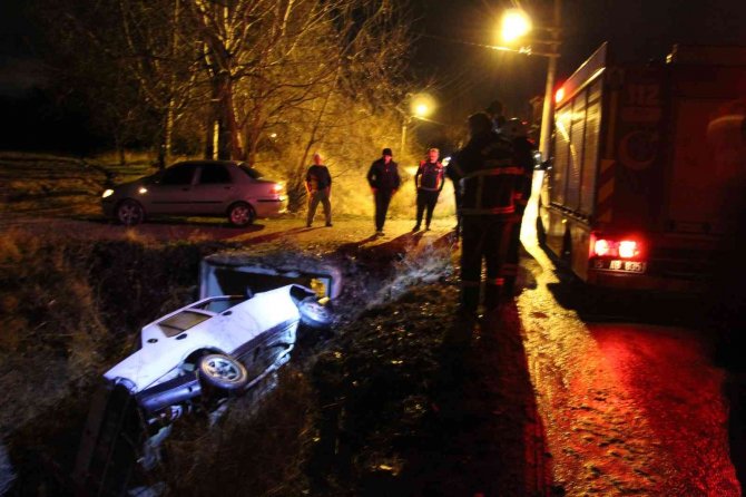 Kanala Düşen Alkollü Sürücü Belirttiği Adresten 15 Kilometre Uzaklıkta Bulundu
