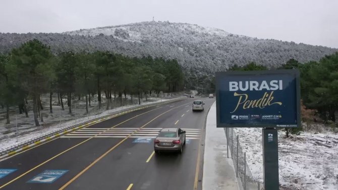 Aydos’ta Karla Gelen Muhteşem Manzara
