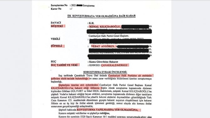 "Kılıçdaroğlu’na Hakaret" İddiasına İlişkin Dava Yargıdan Döndü
