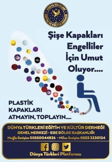 Dünya Türkleri Derneği’nin Topladığı Kapaklar Engellilere Umut Oluyor