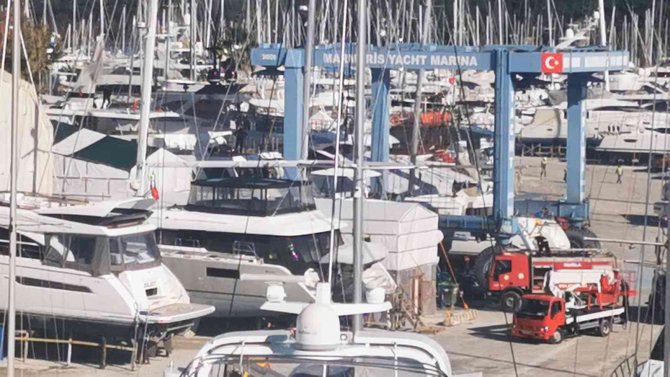 Marmaris’te Tekne Yangını
