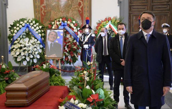 Avrupa Parlamentosu Başkanı Sassoli İçin Roma’da Tören Düzenlendi