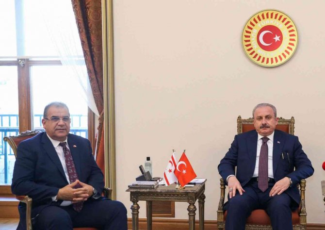 Tbmm Başkanı Şentop, Kktc Başbakanı Faiz Sucuoğlu’nu Kabul Etti