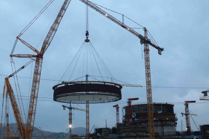 Akkuyu Ngs’nin 1’nci Güç Ünitesine İç Koruma Kabuğunun 5. Katmanı Kuruldu