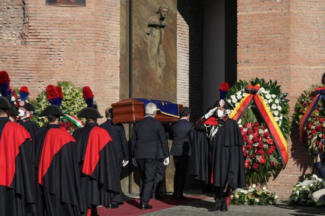 Ap Başkanı Sassoli İçin Roma’da Cenaze Töreni