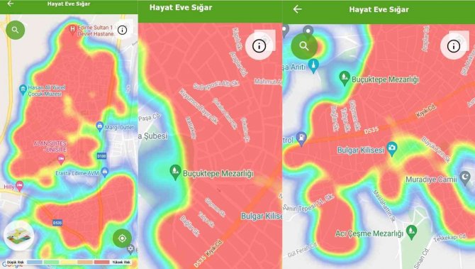 Edirne’de Hes Haritasında Kovid-19 Riskinin Düşük Olduğu Tek Yer Mezarlıklar