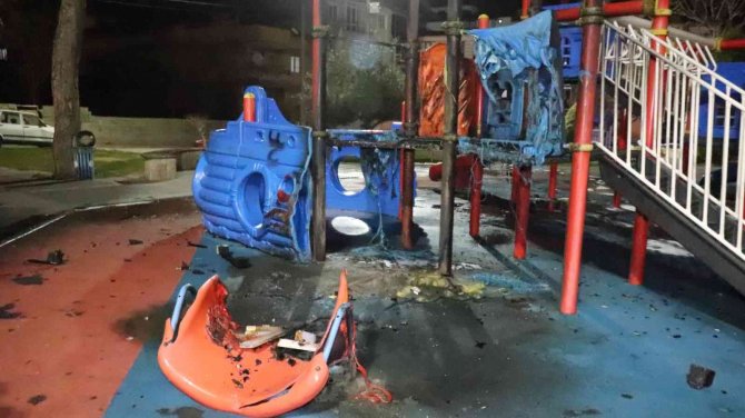 Gençlerin Isınmak İçin Yaktığı Ateş Parka Sıçradı