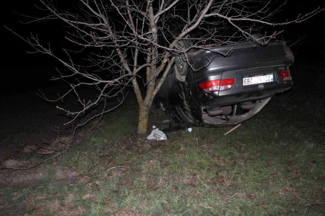 Edirne‘de Otomobil Şarampole Uçtu