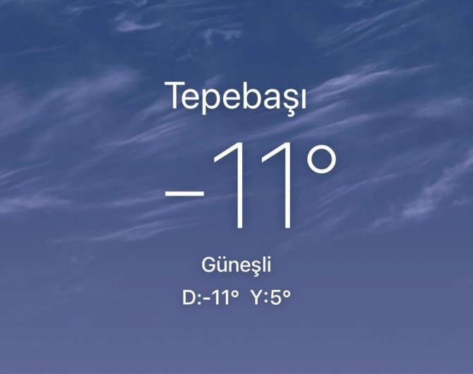 Termometreler Eksi 11 Dereceyi Gösterdi