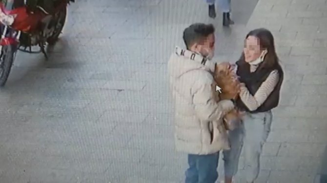İ̇stanbul’da İlginç Köpek Hırsızlığı Kamerada: Sevgili Çift “Badem’i” Severek Çaldı
