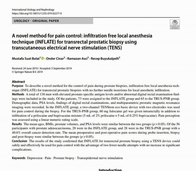 Türk Doktor Keşfetti, Prostat Biyopsisi Kabus Olmaktan Çıktı