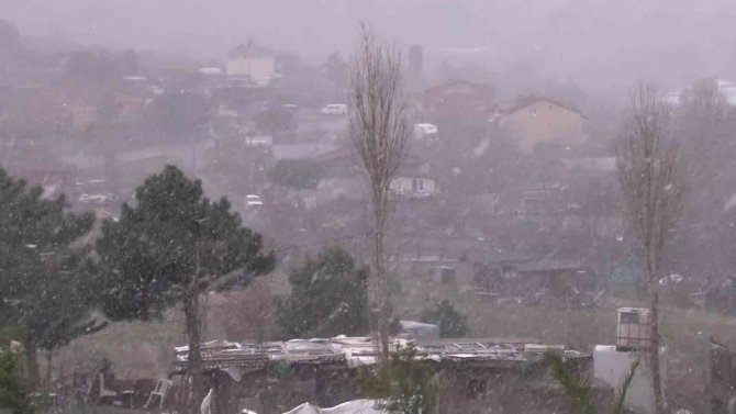Aydos Ormanına Lapa Lapa Kar Yağdı