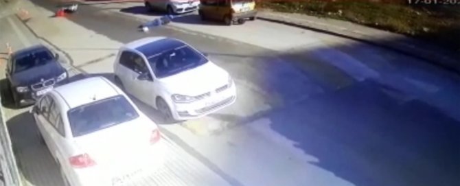 Bursa’da Görünmez Kaza Güvenlik Kamerasında