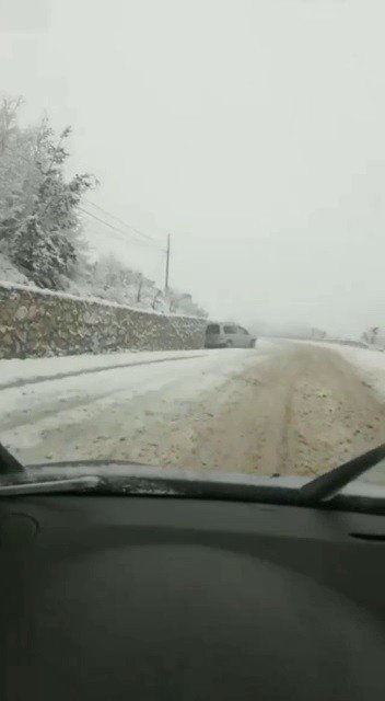 Karda Böyle Kaza Yaptı
