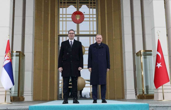 Cumhurbaşkanı Erdoğan, Sırbistan Cumhurbaşkanı Vucic’i Resmi Törenle Karşıladı
