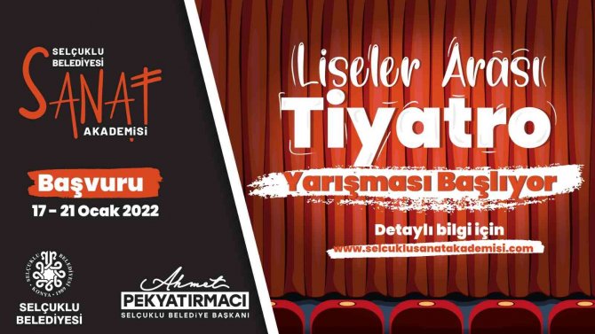 Selçuklu’da Liseler Arası Tiyatro Yarışması Başlıyor
