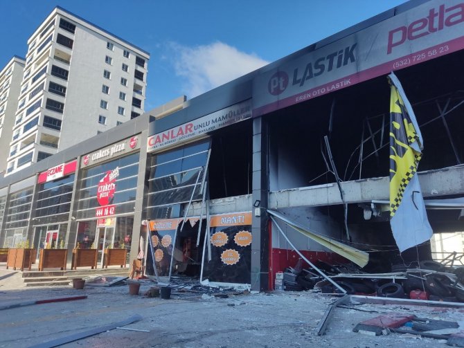 Ankara’da Oto Lastikçideki Patlamanın Şiddeti Gün Ağarınca Ortaya Çıktı
