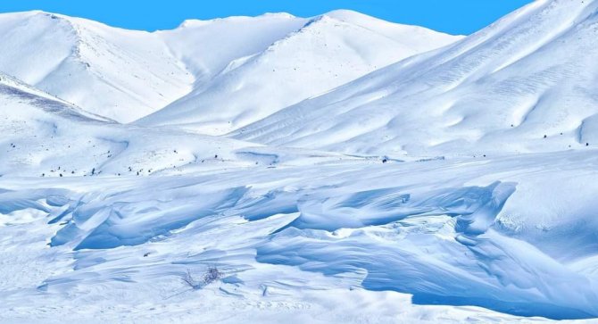 Kahramanmaraş’ta Kar Manzarası Eşsiz Güzellikler Sunuyor