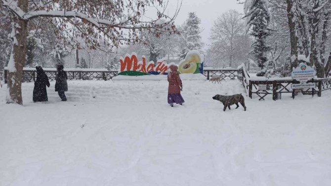 Malatya’da Kar Yağışı Kartpostallık Görüntüler Oluşturdu