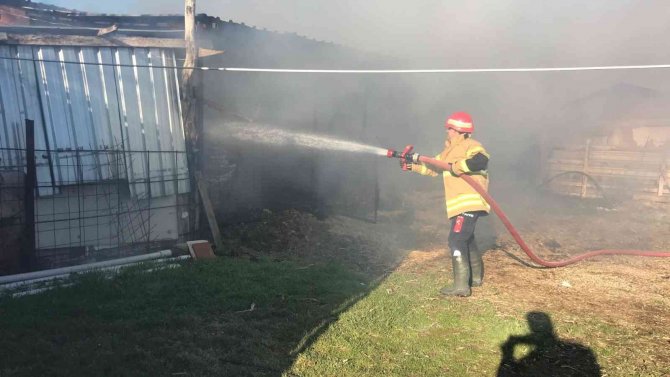 Çan’da 300 Adet Saman Balyası Yandı