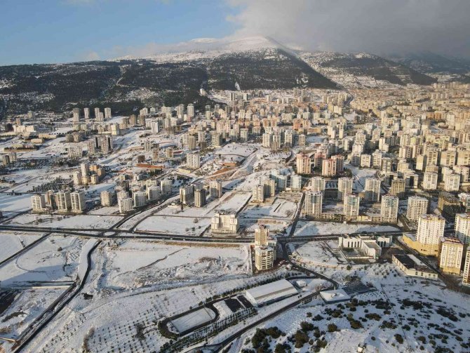 Kar Sonrası Kahramanmaraş Havadan Görüntülendi