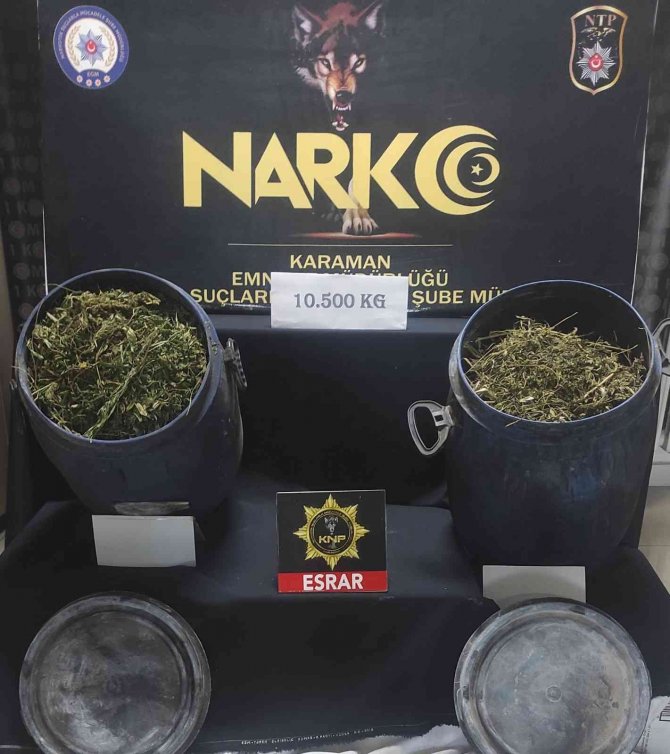 Karaman’da 10.5 Kilo Uyuşturucuyla Yakalanan Şahıs Tutuklandı