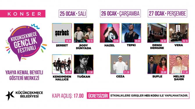 Küçükçekmece’de "Gençlik Festivali" Başlıyor