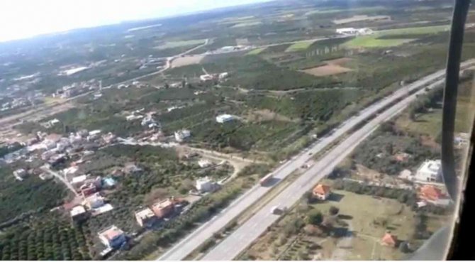 Hatay’da Helikopterli Trafik Denetimi