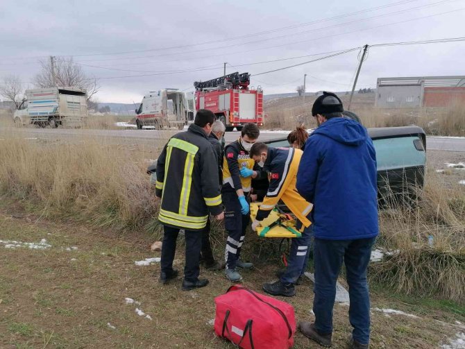 Hisarcık’ta Trafik Kazası: 1 Yaralı