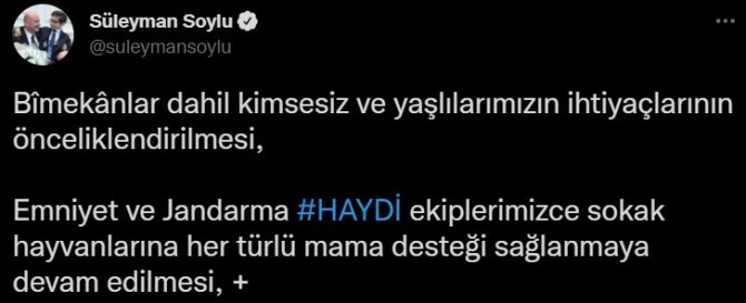 Bakan Soylu: “Kar Yağışı İle İlgili Tüm Valiliklerimiz Tekrar Uyarıldı”