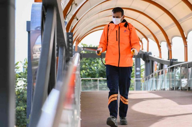 Büyükşehir Belediyesinden 50 Bin Kez Dezenfeksiyon Çalışması