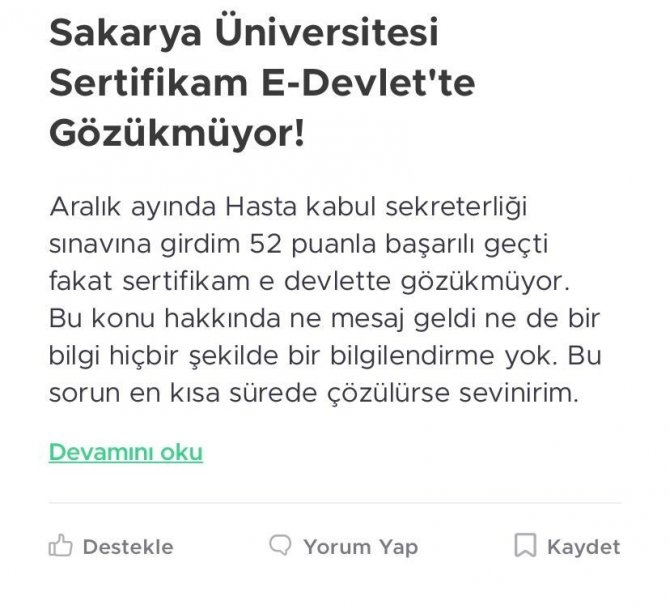 Eğitim Alan Vatandaşlara Büyük Şok