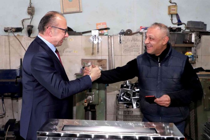 Başkan Akın Sanayi Esnafıyla Bir Araya Geldi