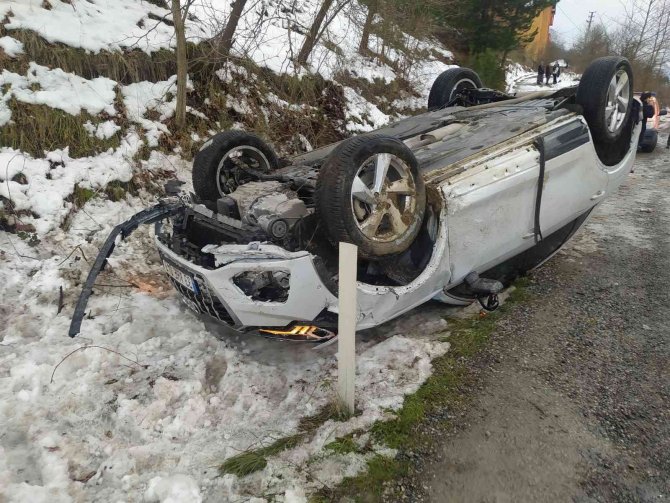 Takla Atan Otomobilden Yara Almadan Çıktı