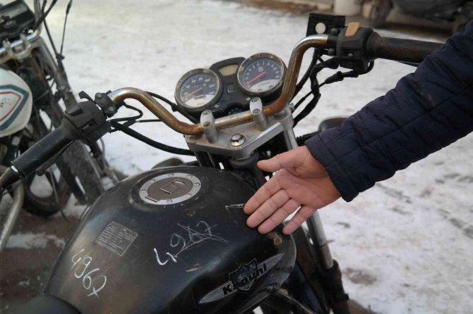 Çalınan Motosikleti Hurda Halde Bulununca Sevinci Kursağında Kaldı