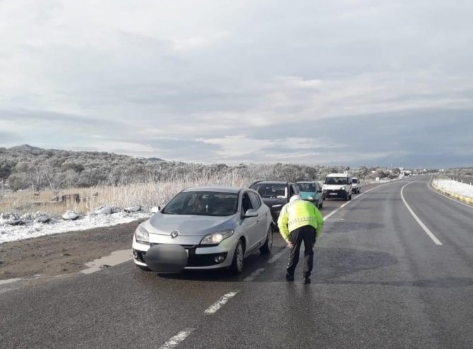 Balıkesir’de Kış Lastiği Denetimi Yapıldı