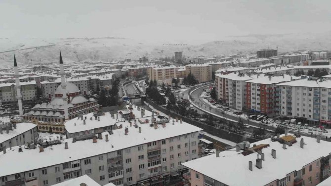 Çankırı’daki Yoğun Kar Yağışı Havadan Görüntülendi