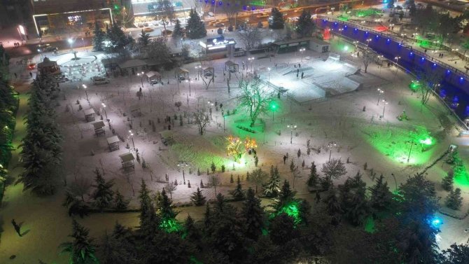 Keçiören’de Kartpostallık Kar Manzaraları