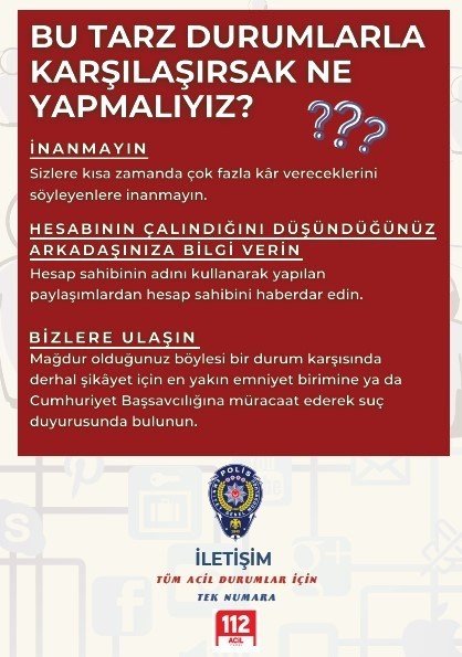 Emniyetten Sosyal Medya Uyarısı: "Sizinle İrtibat Kuran Arkadaşınız Olmayabilir"