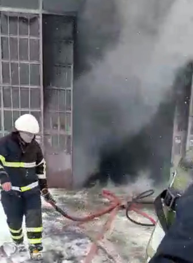 Kırşehir’de Oto Sevisinde Yangın