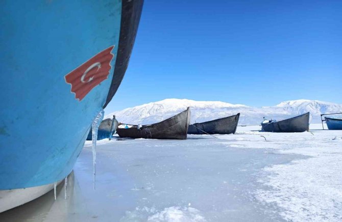 Nilüferleriyle Ünlü Işıklı Baraj Gölü Dondu