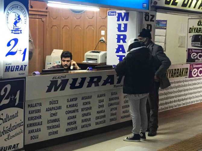 Elazığ’da Otobüs Seferlerinin Açılmasıyla Vatandaşlar Otogara Akın Etti