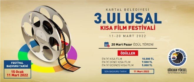 Kartal Belediyesi 3. Ulusal Kısa Film Festivali Yarışmasının Başvuruları Başladı