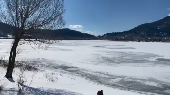 Gölcük Gölü Tamamen Buz Tuttu