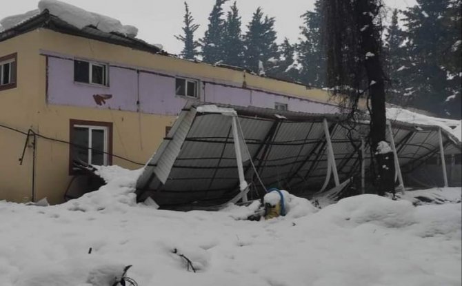 Kahramanmaraş’ta Kar Nedeniyle Çatılar Çöktü