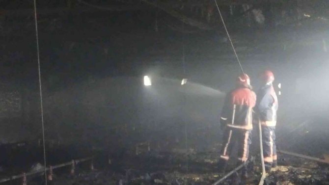 Tavuk Çiftliğinde Çıkan Yangın İtfaiye Ekiplerince Söndürüldü