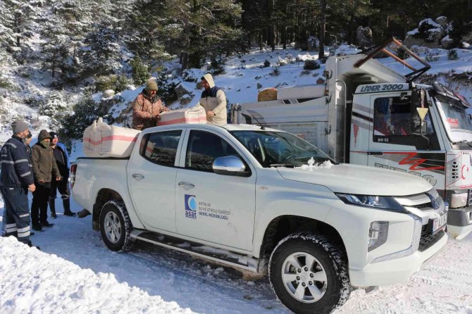 Antalya Kırsalında Karla Mücadele Çalışması