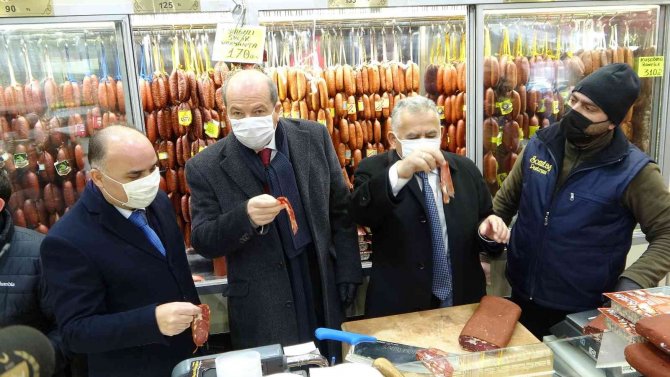 Tatar Pastırma Kesti, Esnafı Ziyaret Etti