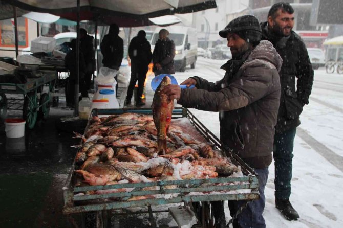 Malazgirt’te Kar Yağışı